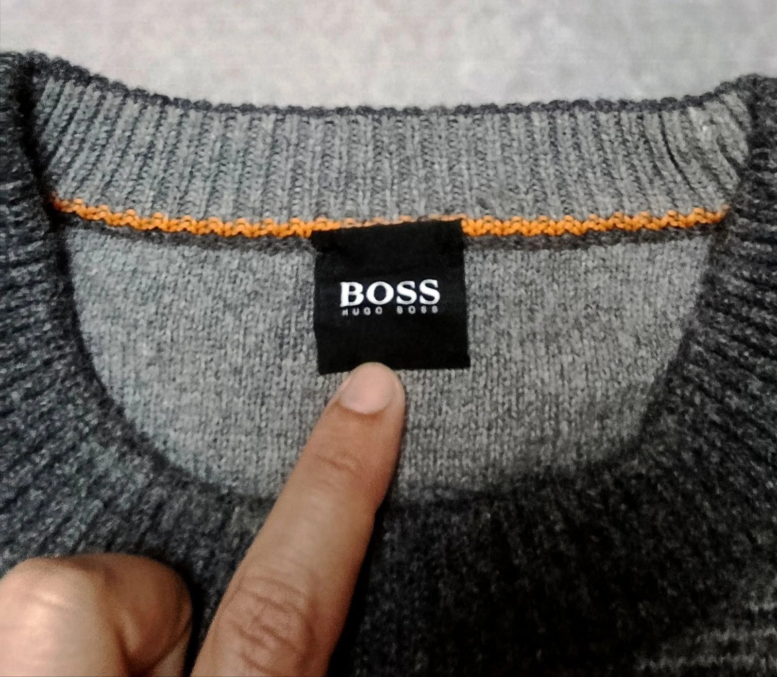 Jersey Hugo Boss Grey Knit Sweater - Size L – photo 8